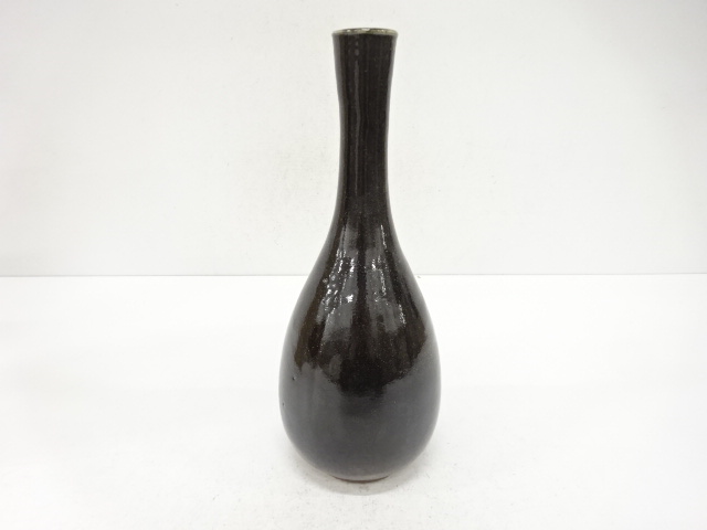  七代　江口宗山造　油滴　花入